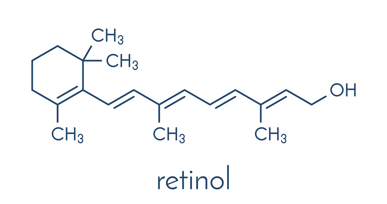 Wirkung von Retinol: Chemische Formel von Retinol