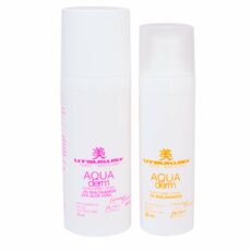 Aqua-Derm Set von Utsukusy Cosmetics bestehend aus Gesichtscreme und Serum