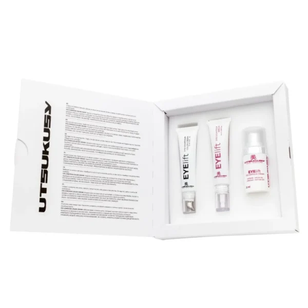Eye Lift Pflegesets von Utsukusy Cosmetics: Eye Lift Serum 15 ml + Ey Lift Color Cream 15 ml + Eye Lift Cream 15 ml